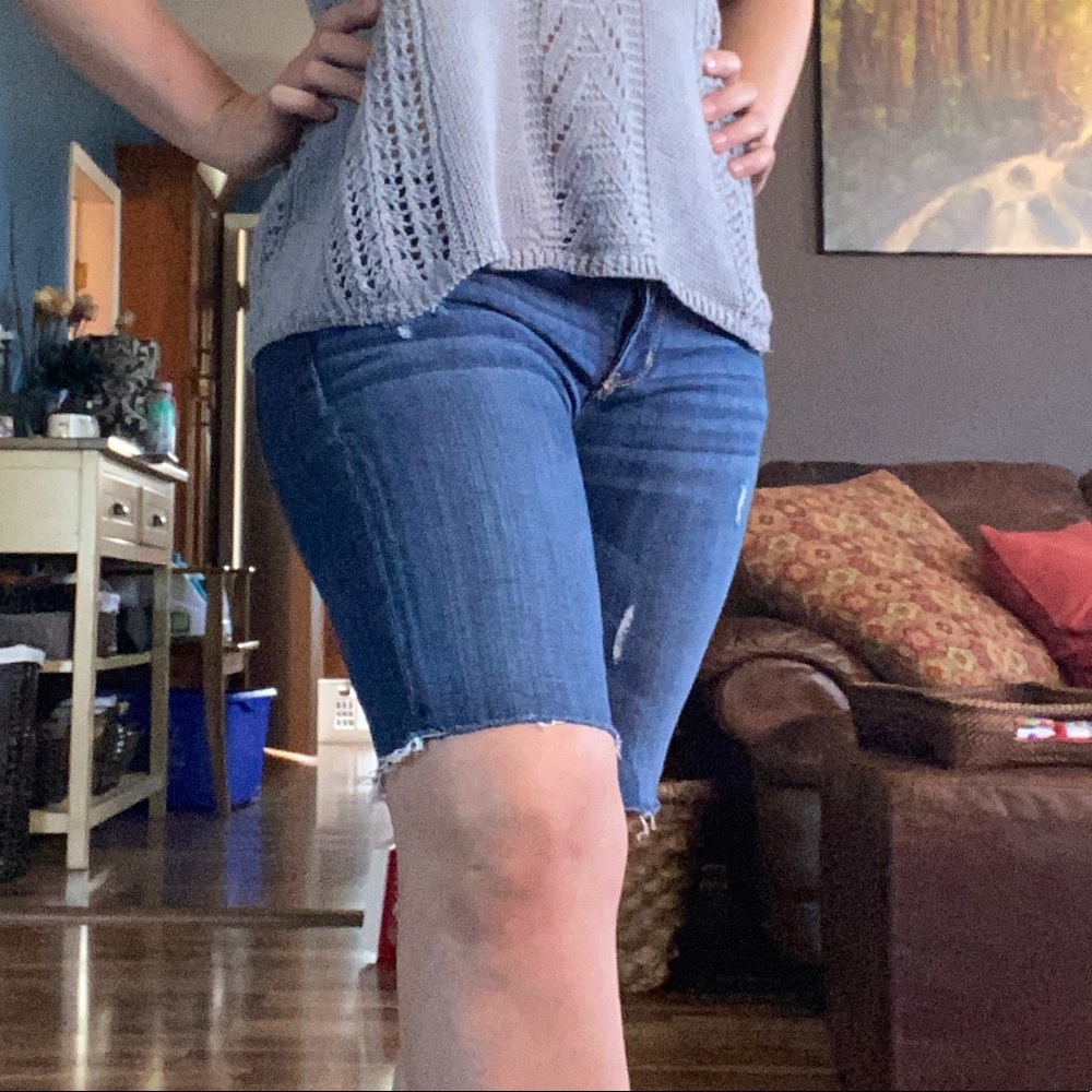 American Eagle Long Jean Shorts